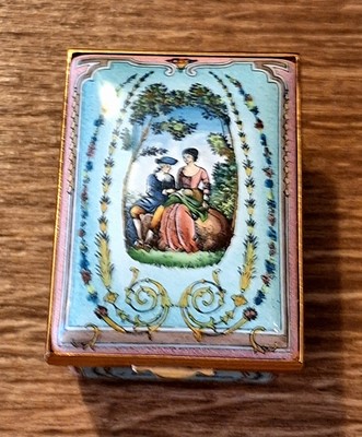 Halcyon Days Enamel Ltd Ed 125/300 Watteau 300 Year Anniversary Trinket Box!!