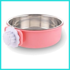Crate Dog Bowl Removable Stainless Steel Water Food Feeder Bowls Cage Coop Cu...