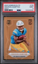 2025 Panini Donruss Elite #132 Omarion Hampton Gold PSA 9