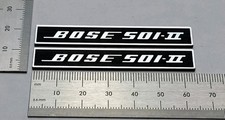 Bose 501 Serie II Speaker Badge Logo Emblema Premium Argento Coppia con Adesivo 