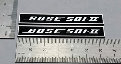 Bose 501 Series II Speaker Badge Logo Emblem Premium Silver Pair