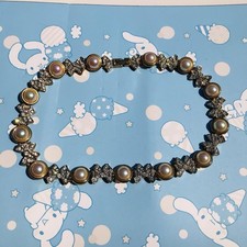 Gold coloured Pearl necklace/choker with a clasp
