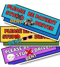 3 Piece Funny Student Driver Bumper Sticker, Im Not A Stupid Driver, New Driver