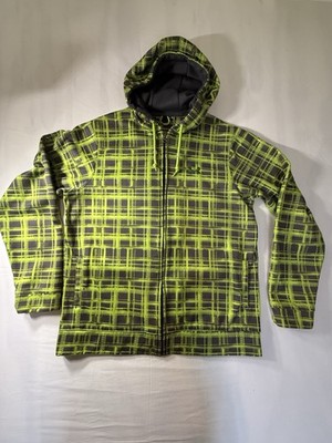 Men s Under Armour Loose Zippered Jacket Green/Gray With Pockets Size Large