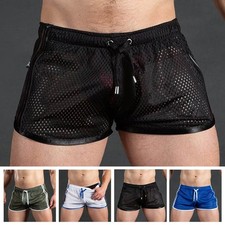 Mens Mesh Workout Running Sports Shorts Breathable Gym Training Fitness Pant