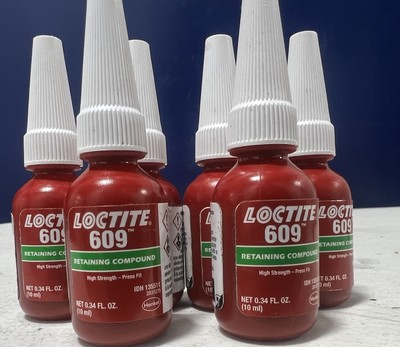 Loctite 609 High Strength Press Fit Retaining Compound 10ml 6 Bottles Exp 11/2