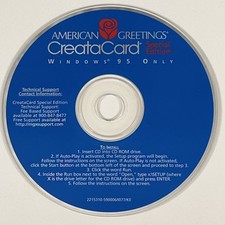 Vintage American Greetings CreataCard Special Edition Windows 95 PC CD-ROM Disc