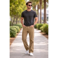 Levis 514 Straight Fit Corduroy Pants Men 36x34 Tan Khaki Cords Y2K/Vintage look