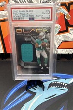 2020 Panini Black - Rookie Influx Materials Tua Tagovailoa #RI2 Silver /75 PSA 8