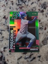 2020 Bowman Platinum Precious Elements Green /99 Miguel Amaya Chicago Cubs 