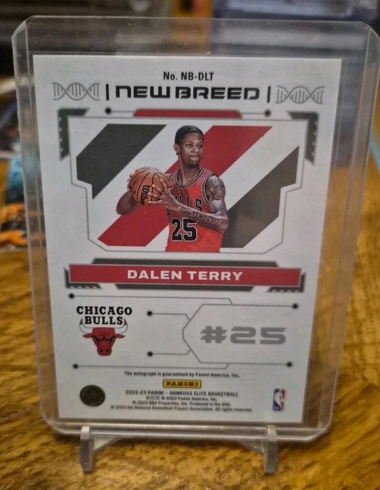 2022-23 Panini Donruss Elite Dalen Terry New Breed Rookie Auto #NB-DLT NBA BULLS - Image 2 of 2