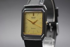 [Near MINT] Seiko Dolce 7731-5070 26mm Gold Dial Quartz Men's Watch From JAPAN