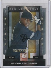 2008 Donruss Elite Extra Edition Yeicok Calderon Gold Status auto RC /5
