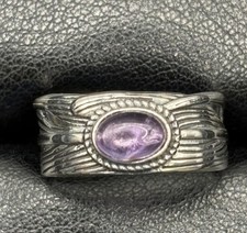 New Condition Sterling Silver Amethyst Ring Size 7