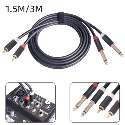 Studioqualität Dual Audio Verbindungskabel mit Feder Stil Zugentlastung