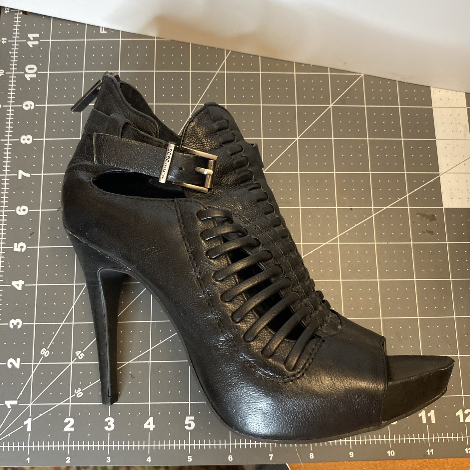 BCBGeneration Gregorry Black Booties platform Hee… - image 12