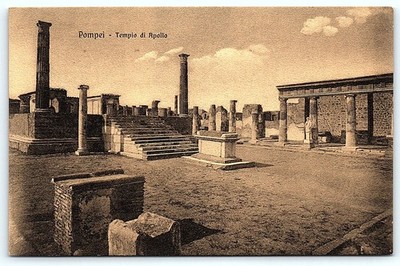 Postcard of Pompeii's Temple of Apollo