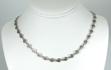 Vintage 925 Sterling Silver Triskele Link Necklace 17" Celtic Symbolic Unworn