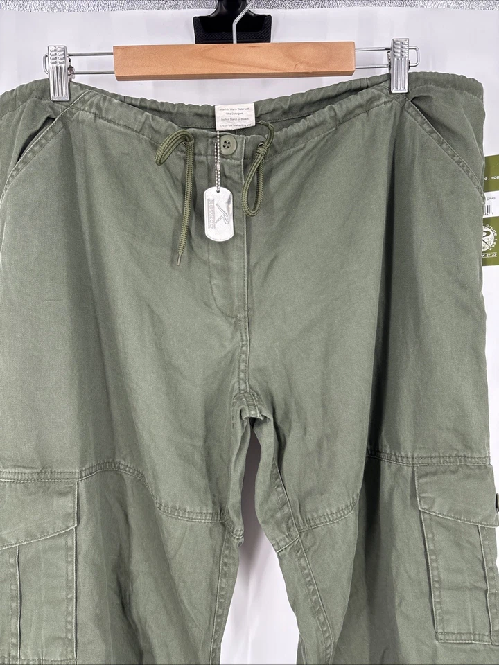 Pantalones de fatiga paracaidista vintage Rothco para mujer XL Olive Drab Gorpcore cargo Foto 2 de 4