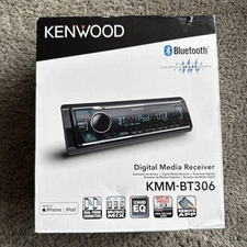 Kenwood KMM-BT306 Digital Media Receiver Bluetooth Car Audio Stereo NO CD New