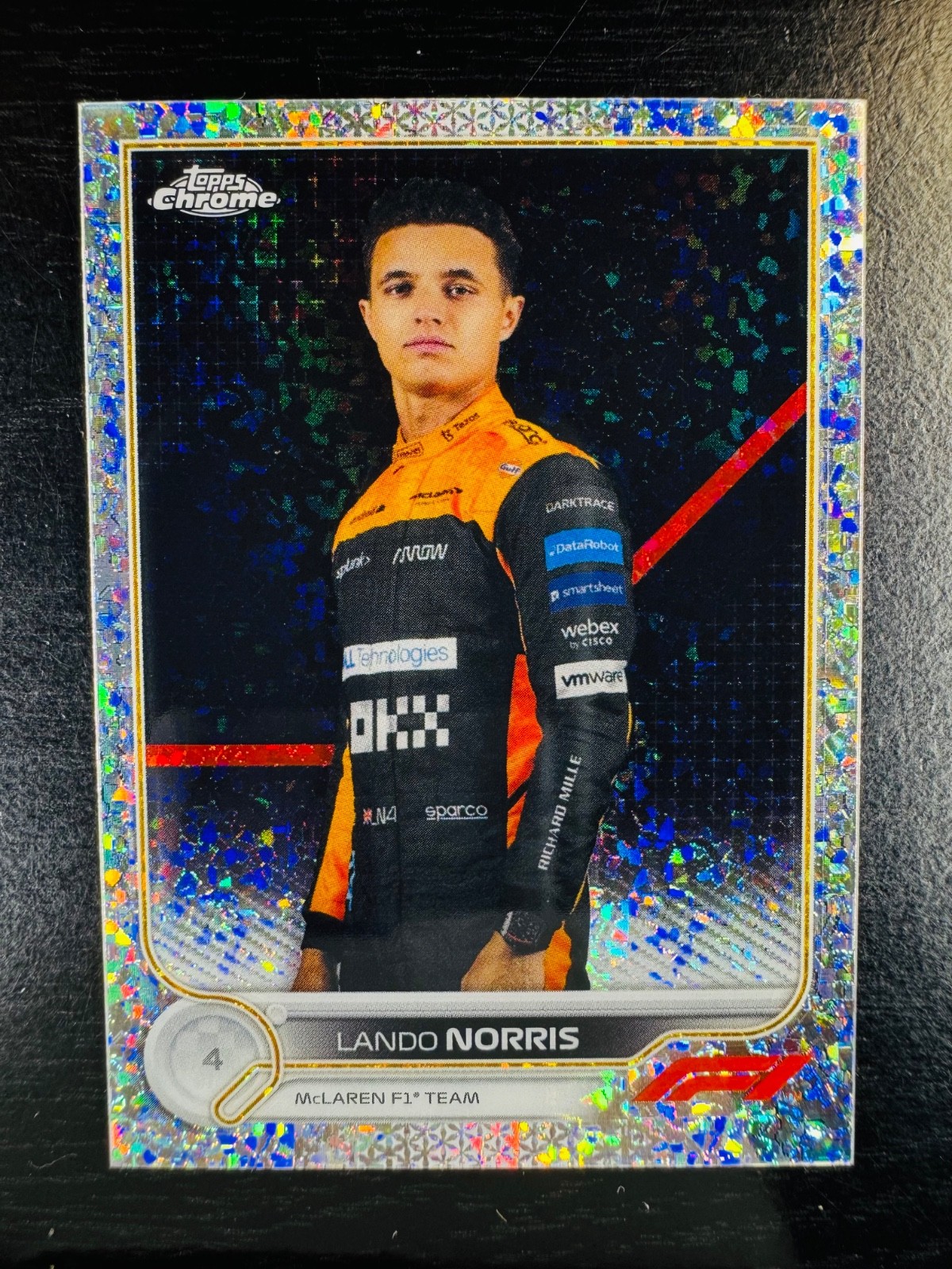 2022 Lando Norris Mini Diamond  Refractor 163/299  Topps Chrome #33 Formula 1 F1