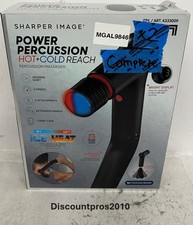 Sharper Image Power Percussion Hot Cold Reach Massage Gun Black Heated Quiet