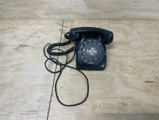 Vintage Automatic Electric AECO Black Rotary Dial Desk Phone