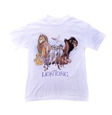 Vintage 90s Disney Store Lion King Movie Promo White Shirt Medium Single Stitch