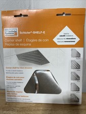 Schluter Shelf-E Curve Corner Shelf For Tiled Shower Brushed Stainless SES2D6EB