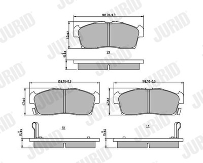 JURID 572611J Bremsbelagsatz, Scheibenbremse für CITROËN,HONDA,MITSUBISHI,PEUGEO