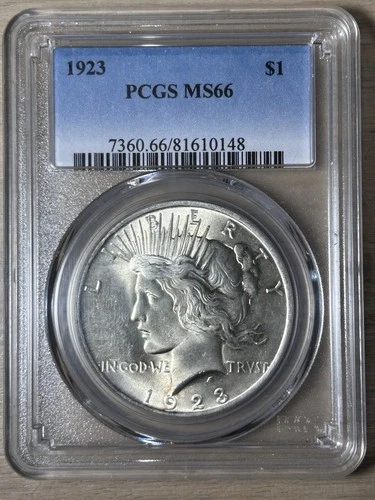 1923 Peace Dollar PCGS MS66