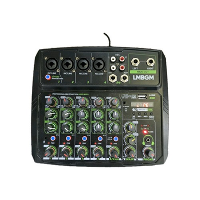 #ad 6 Channel Audio Mixer Mixing Console Led Screen USB Powered Podcast Music Mic $35.70