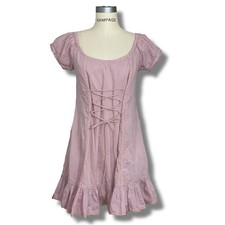 NWT Urban Outfitters Women's Mauve Pink Heidi Corset Mini Dress sz Medium