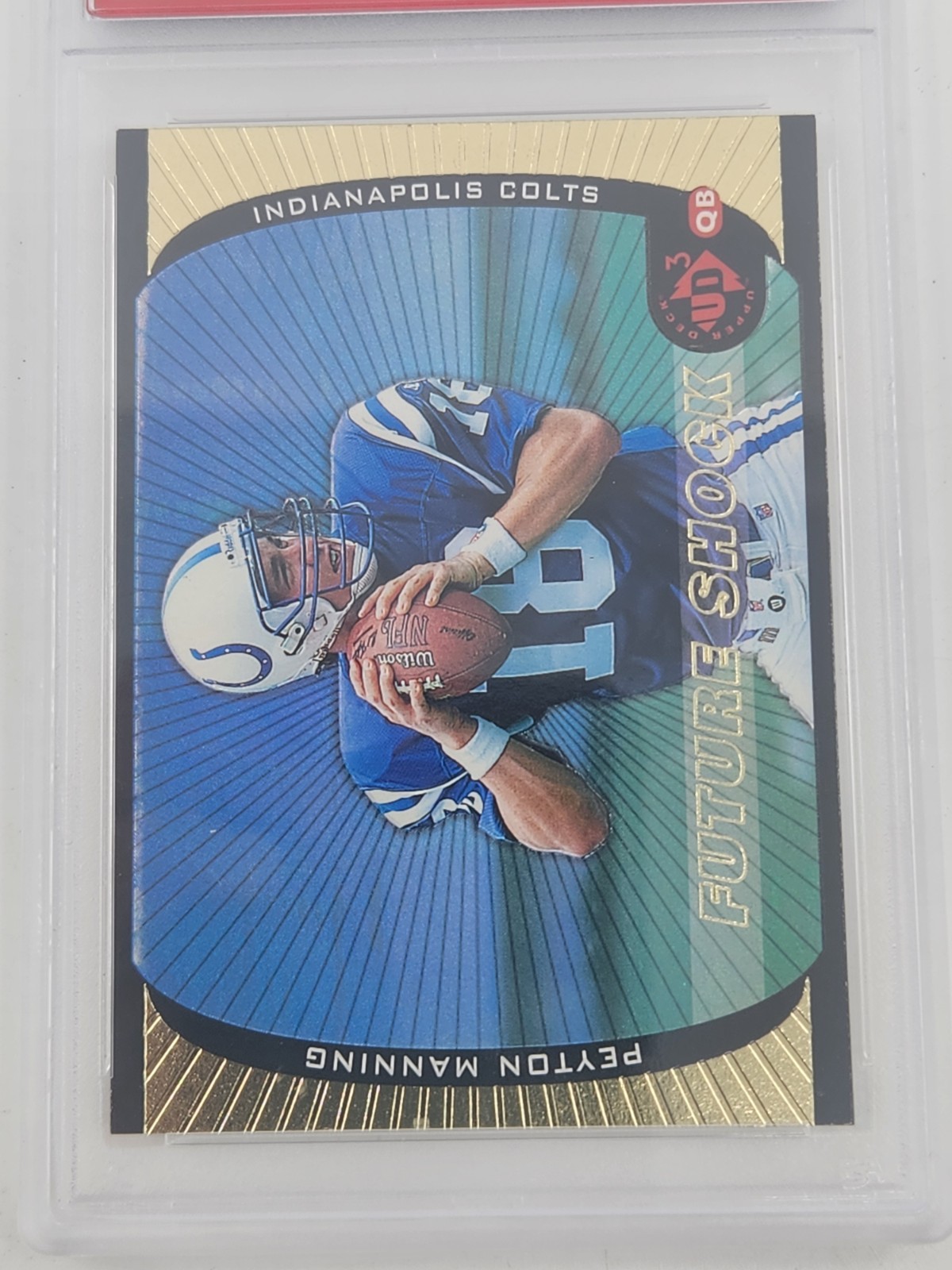 1998 Upper Deck UD3 PEYTON MANNING PSA 8 NM-MT Rookie Card #181 HOF Colts RC view 4