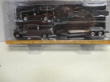 Greenlight 2018 FORD Pickup + 1992 FORD BRONCO + Trailer HITCH & TOW Yellowstone