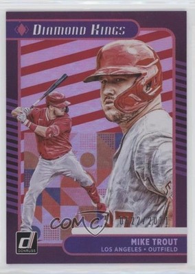 2021 Panini Donruss Diamond Kings Red 522/2021 Mike Trout #14 0ob4