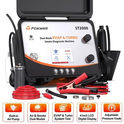 2026 FOXWELL Digital EVAP&Turbo Auto Rauchmaschine Diagnostische Leckadetektion