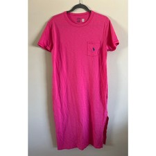 Polo Ralph Lauren Short Sleeve Crewneck pocket dress Pink Large