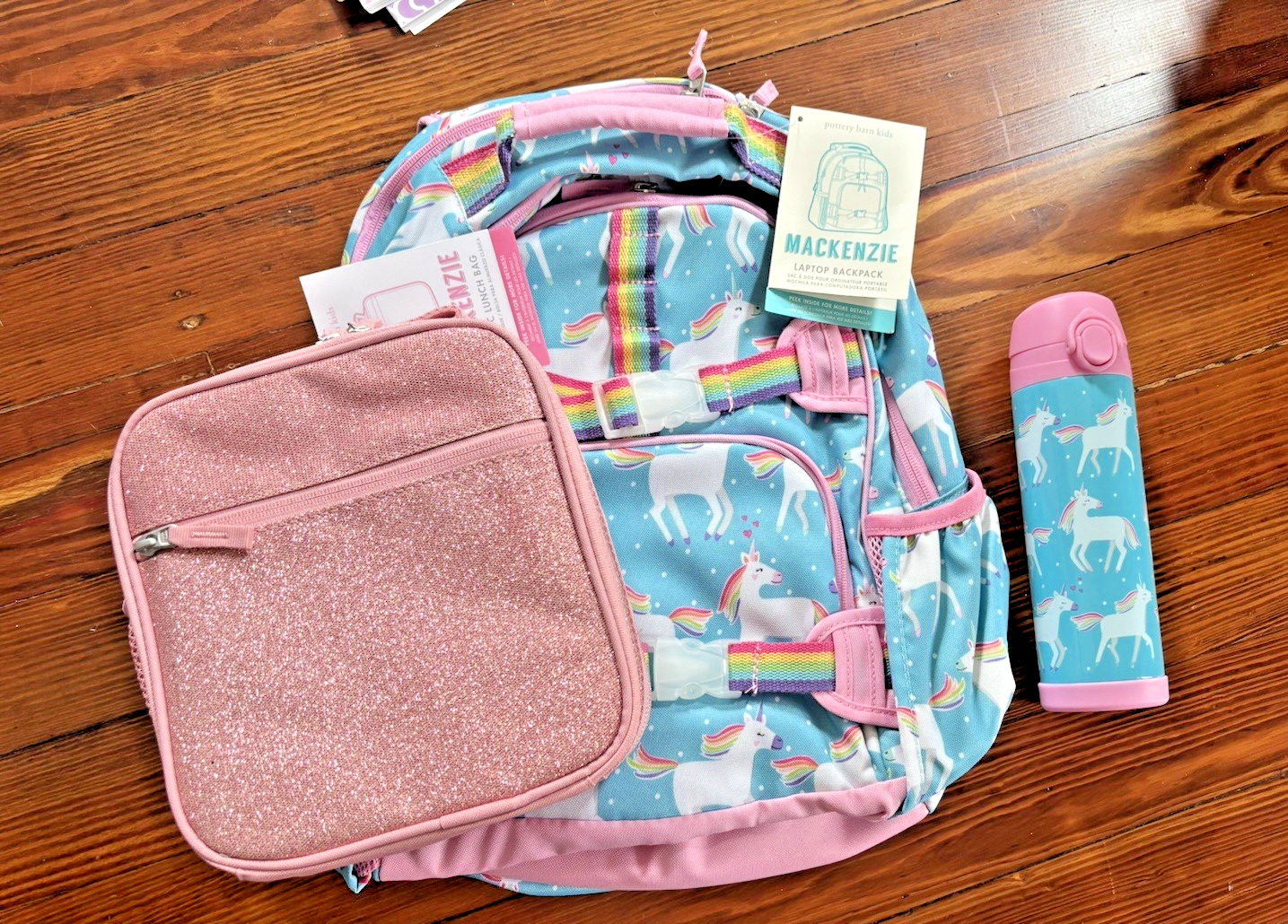 PONY Scuola Ceramica Fienile GRANDE ZAINO PRANZO ACQUA Arcobaleno Unicorno Borsa Viaggio ⭐️.