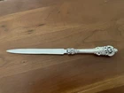 Vintage Grande Baroque by Wallace Sterling 925 Handle Letter Opener, Desk Knife.