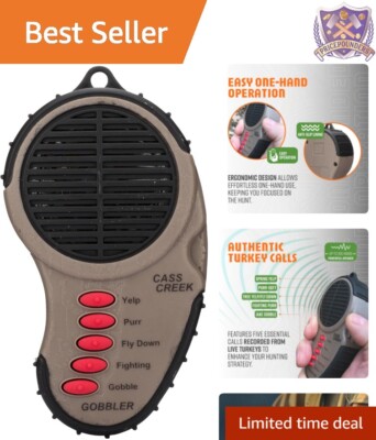 Ergo Handheld Electronic Turkey Call - 5 Realistic Calls in One Compact Design