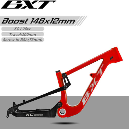 BXT Kinder XC Voll-Kohlefaser Suspension Fahrradrahmen 20er Reisen Rahmen Boost - Bild 2 von 30