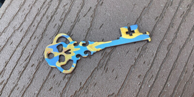 Chaves Knives Custom Gold/Burple Skeleton Key Bottle Opener EDC