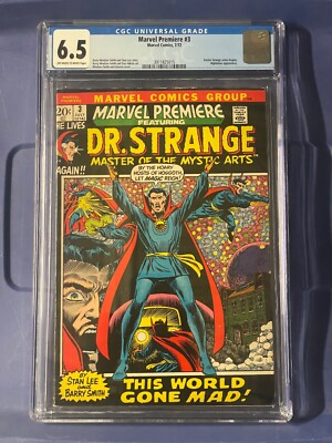 Marvel Premiere #3 1972 CGC 6.5 Doctor Strange Begins! Windsor-Smith Cover