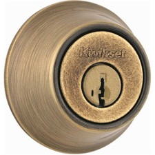 660 Series Antique Brass Single Cylinder Deadbolt Featuring SmartKey Security