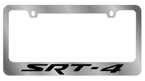 MOPAR Dodge SRT-4 Logo Chrome Zinc Alloy License Plate Frame
