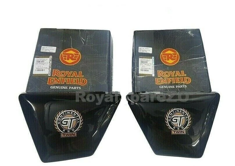 Royal Enfield Seitenteil schwarz links und rechts f眉r Continental 