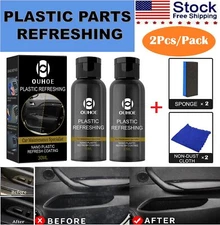 2× Plastic Parts Refurbish Agent Car Exterior Restorer for Plastic PartsRefurbis
