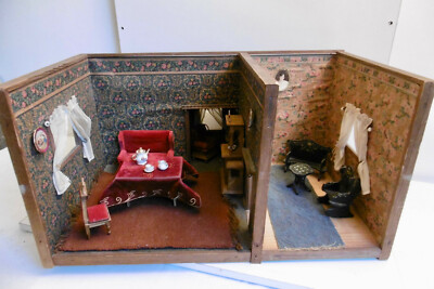 Petit Meuble De Maison De Poupée Ancien Années 70 ? Bois Tei Bourges 18000