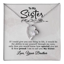 To My Sister Necklace, Brother to Sister, Birthday gift For Sister from Brother